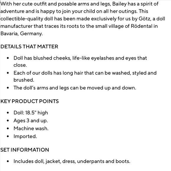 Pottery Barn Kids Goetz Bailey Doll - Picture 4 of 13